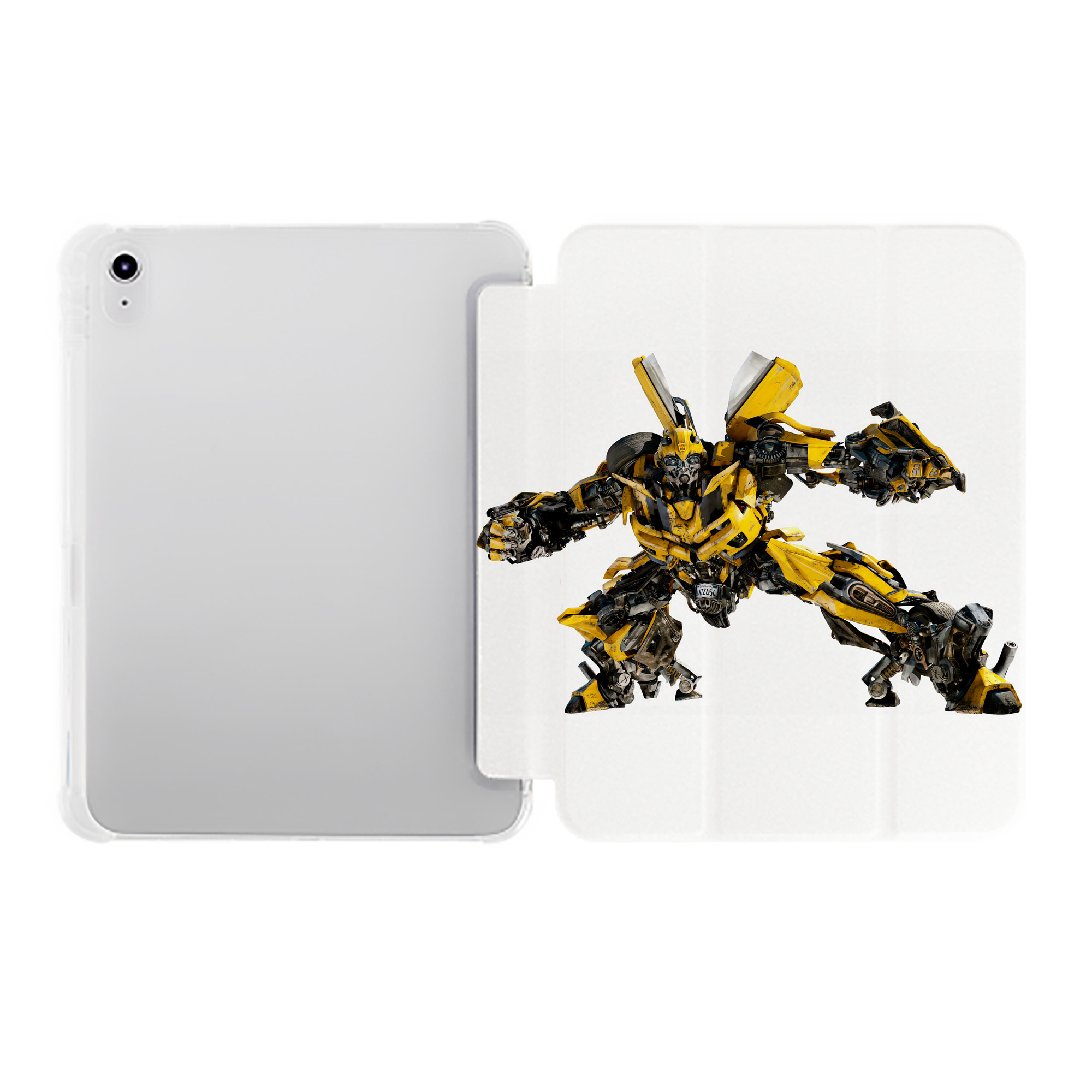 （画像用） Transformers トランスフォーマー IPad ケース ペン収納付き 三つ折りスタンド PUレザー×シリコン 対応機種9.5/10.5/10.9インチ